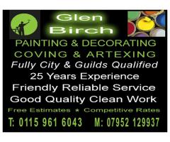 Glen Birch - Painting Decorating Coving & Artexing - Nottingham - NgTrader