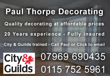 Paul Thorpe Painters and Decorators - Nottingham - NgTrader